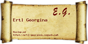 Ertl Georgina névjegykártya